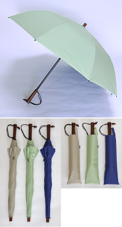 2段折 楓ストレート手元の傘 | UV100｜完全遮光日傘、日光紫外線 