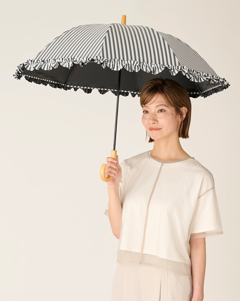 Sサイズ フリル / 白黒ストライプ