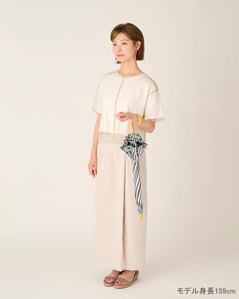 Sサイズ フリル / 白黒ストライプ