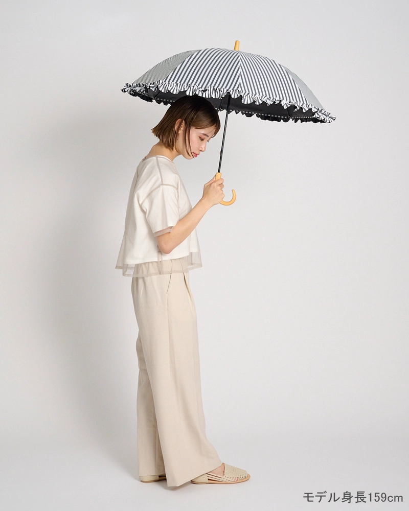 Sサイズ フリル / 白黒ストライプ