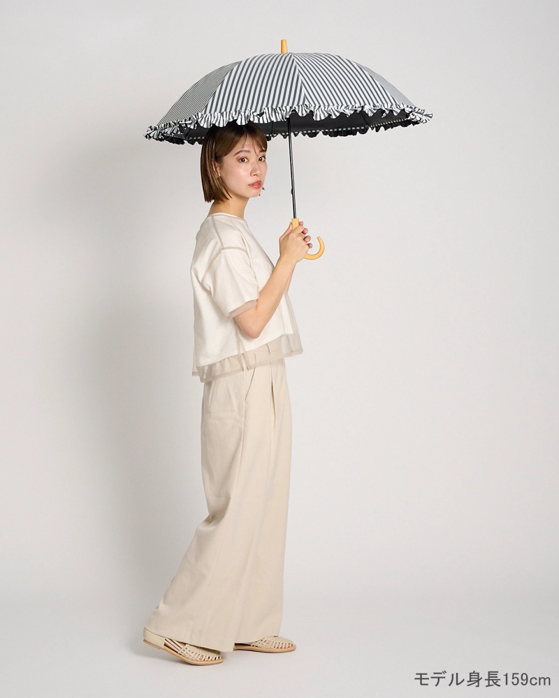 Sサイズ フリル / 白黒ストライプ