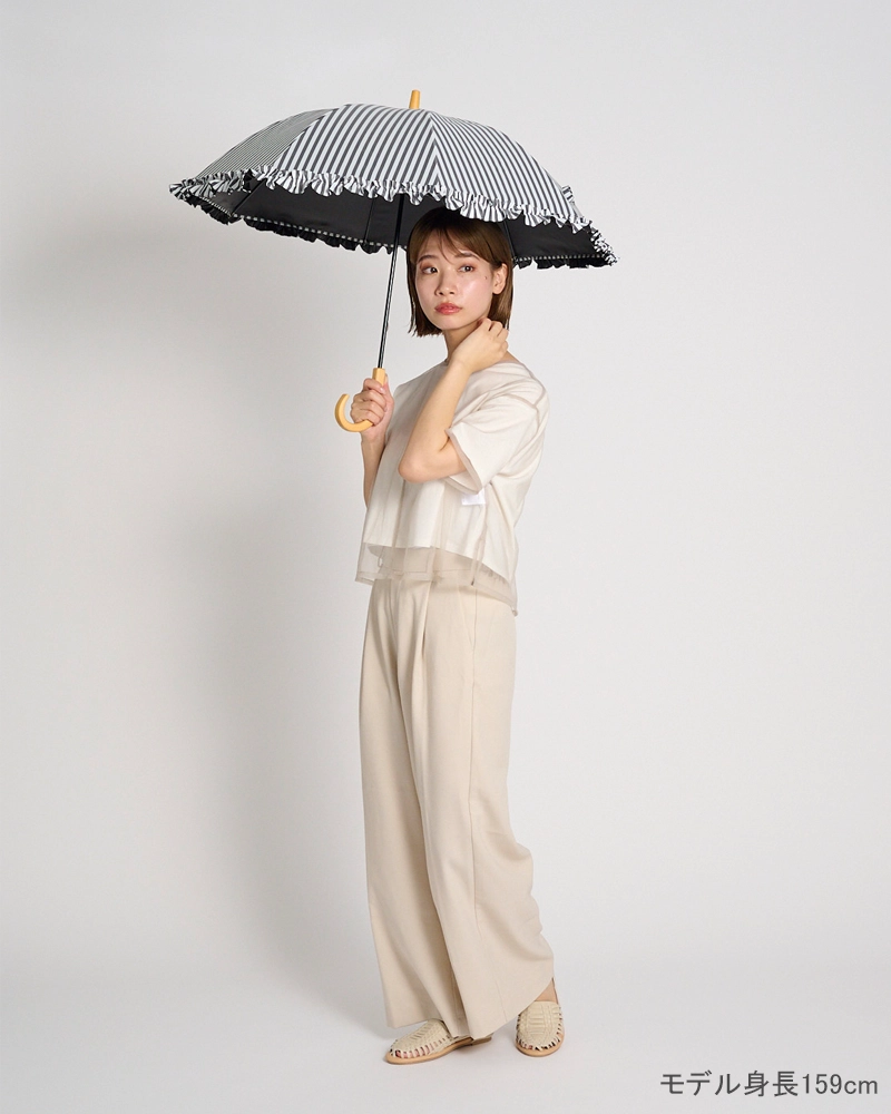 Sサイズ フリル / 白黒ストライプ