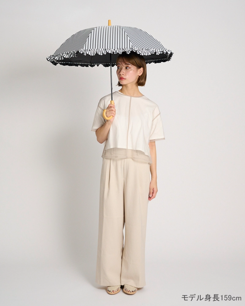 Sサイズ フリル / 白黒ストライプ