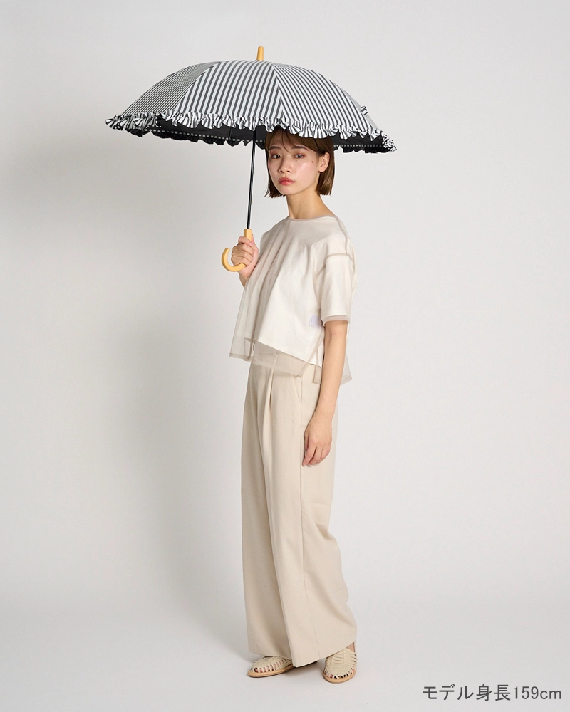 Sサイズ フリル / 白黒ストライプ