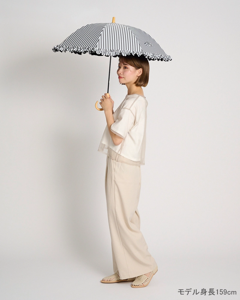 Sサイズ フリル / 白黒ストライプ