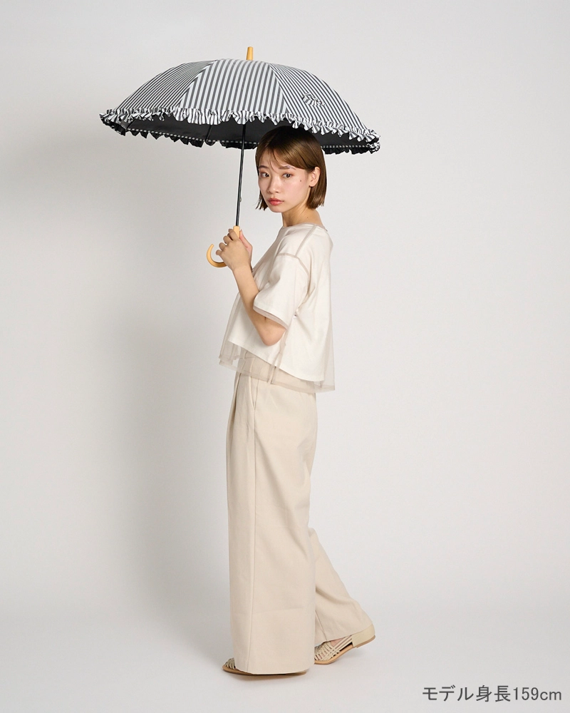 Sサイズ フリル / 白黒ストライプ