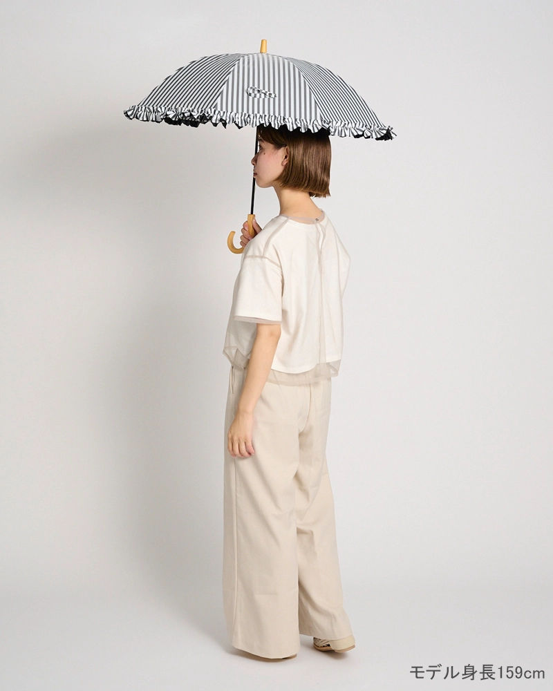 Sサイズ フリル / 白黒ストライプ