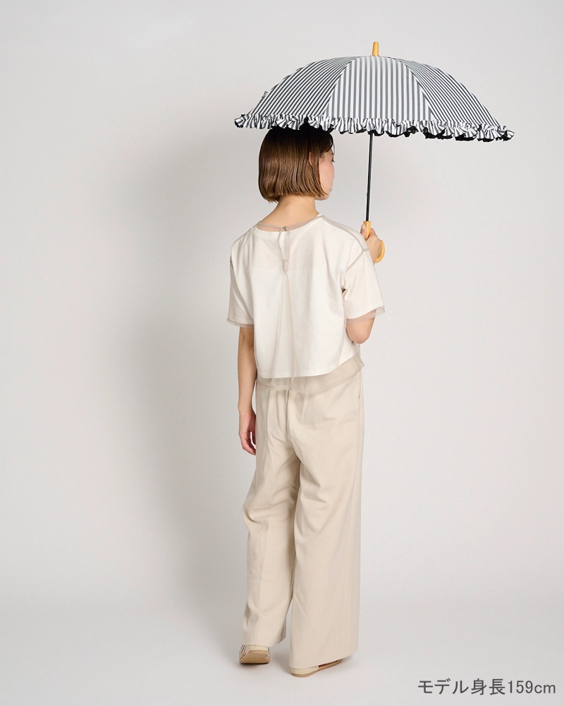 Sサイズ フリル / 白黒ストライプ