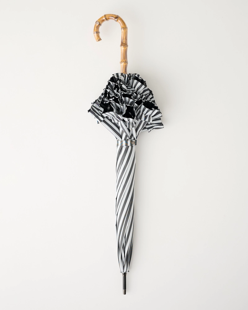 Mサイズ フリル / 白黒ストライプ