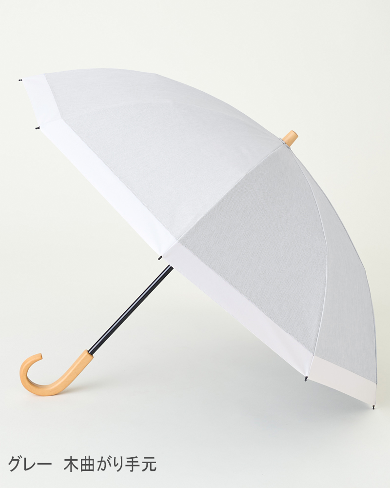 専門店では専門店ではサンバリア100 折りたたみ日傘 ２段折 コンビ ベージュ 木曲がり手元 傘