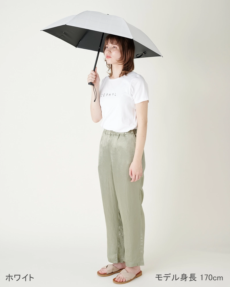 2段折 コンパクト / チェック | 完全遮光日傘｜サンバリア100