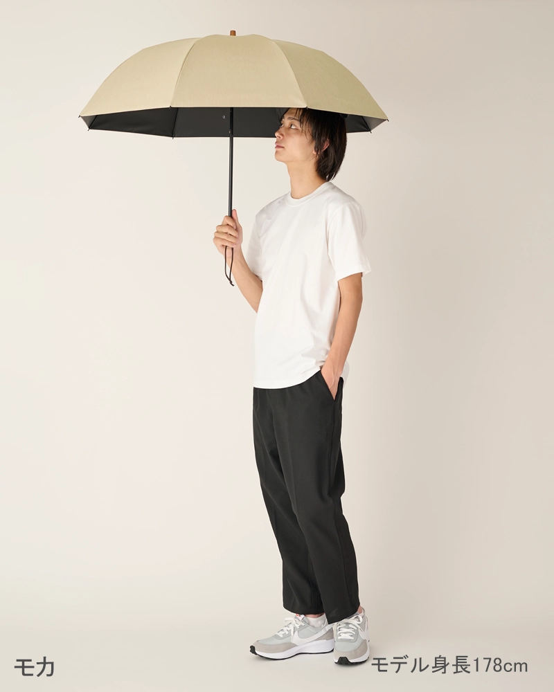 サンバリア100折りたたみ日傘 2段折 大判 / mokuアイボリー Lサイズ / moku | 完全遮光日傘｜サンバリア100