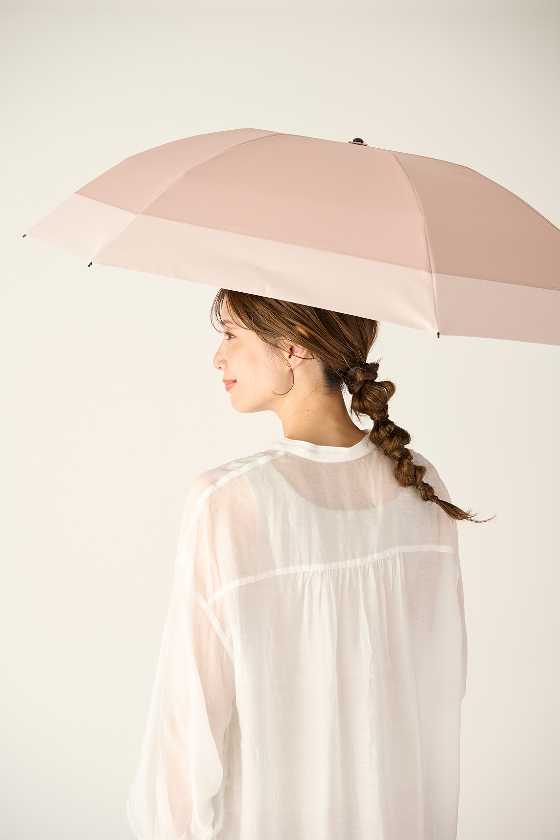 ３段折 / バイカラー / ピンク × mokuピンク　13,860yen (tax in)