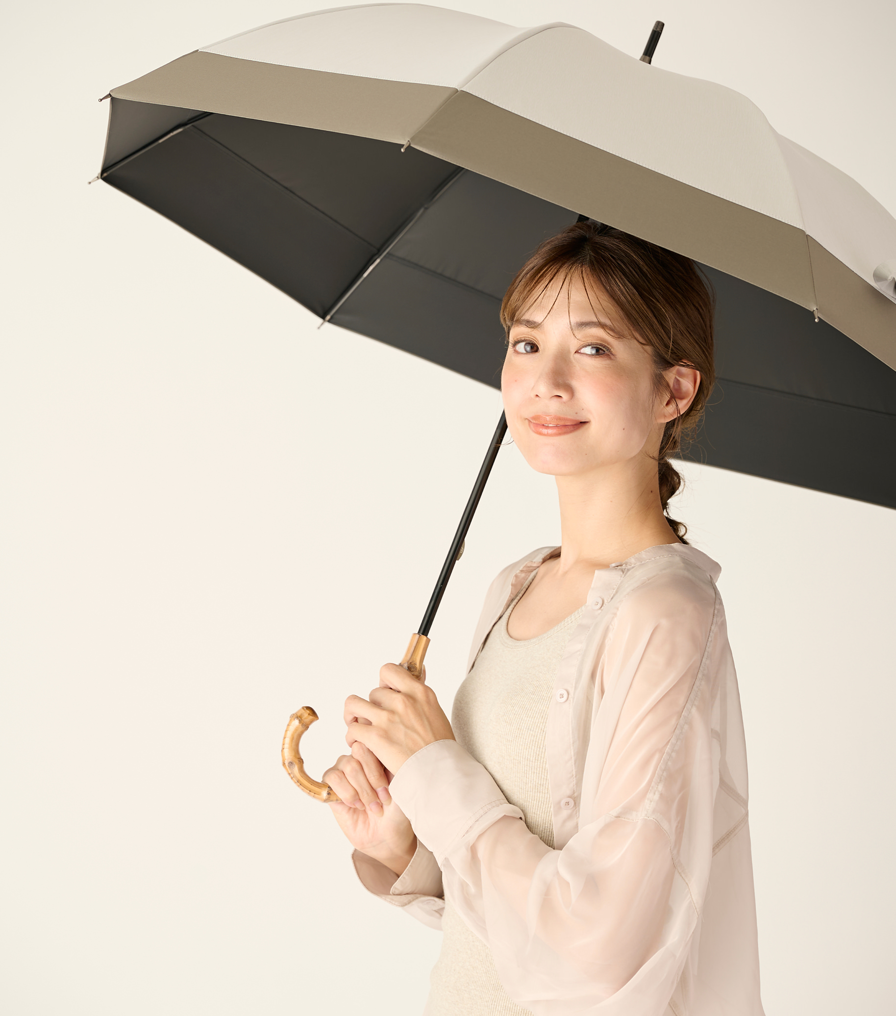 Mサイズ / バイカラー / mokuアイボリー × モスグレー　14,190yen (tax in)