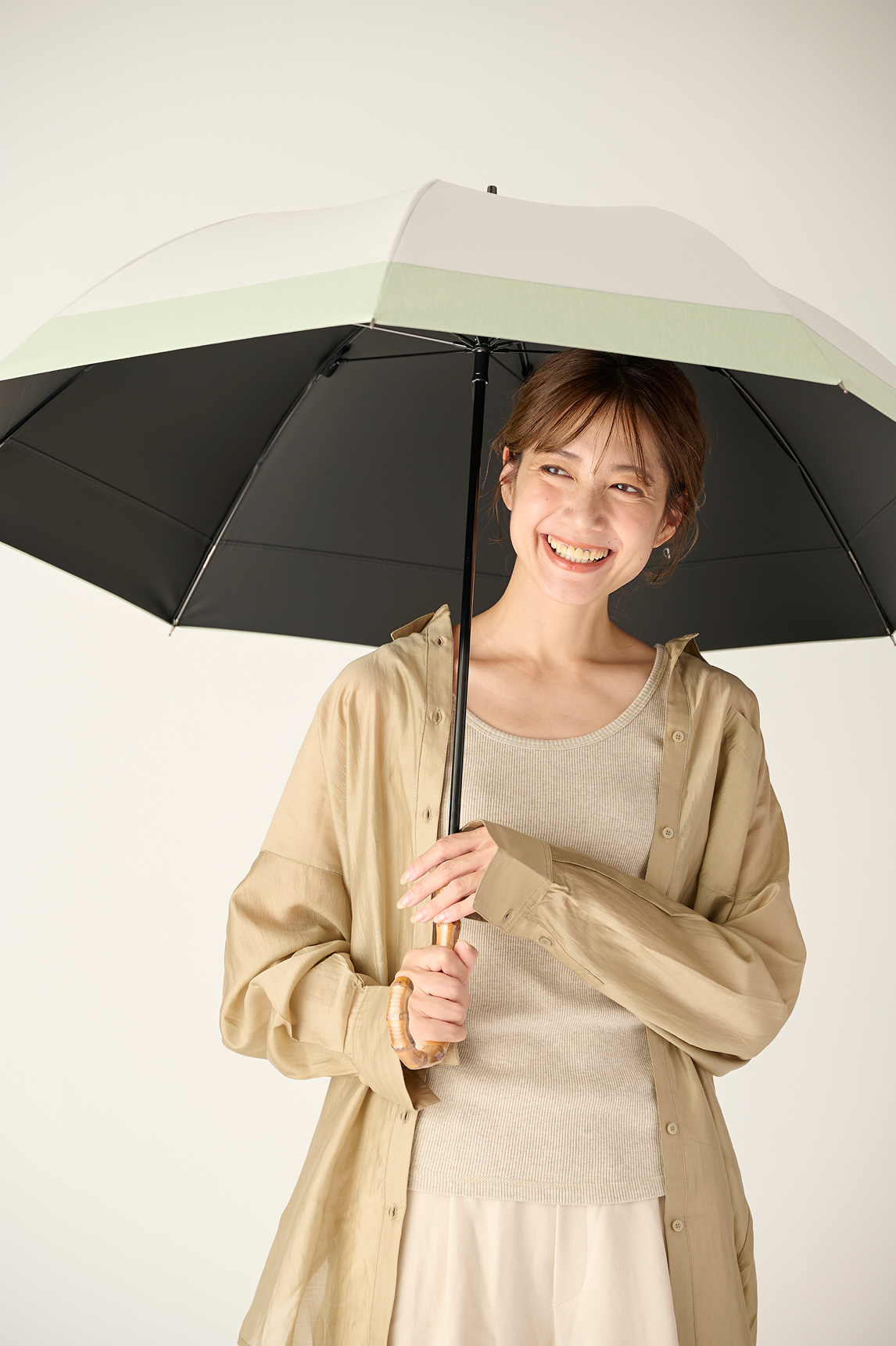 Lサイズ / バイカラー / ホワイト × mokuグリーン　14,520yen (tax in)