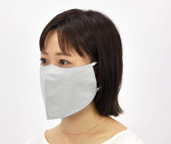 完全遮光　「ケープマスク」　グレー　サンバリア１００　女性モデル４