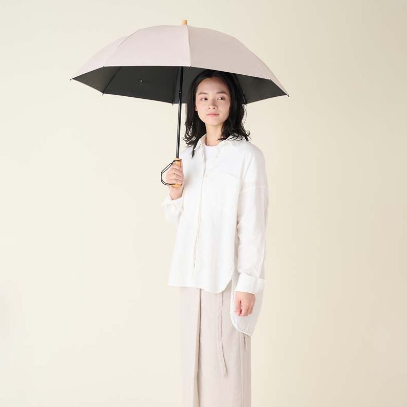 折りたたみ日傘　2段折/moku（ピンク）　モデル
